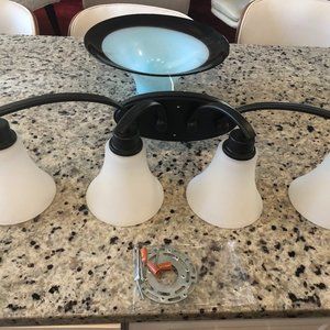 Glamorous Antique Bronze P2002-20W - Four Light Bath Vanity